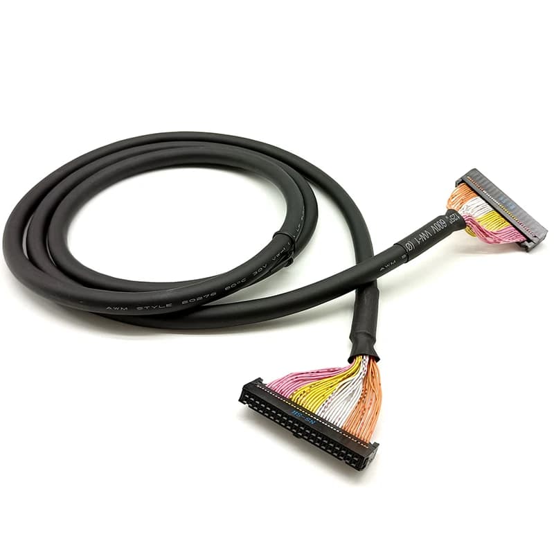 Câble de connexion PLC 10 20 30 34 40 50 64 broches de noyau, bornier IDC, fil de blindage de Signal multi-core, connecteur FC-2.54