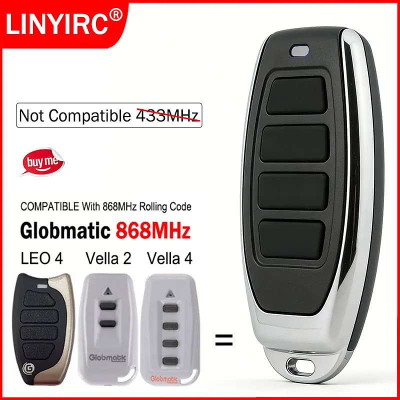 Globmatic Télécommande 868MHz pour portail électrique et porte de garage