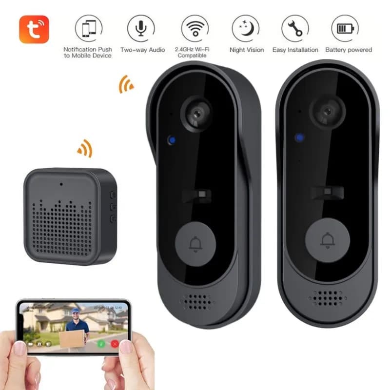Tuya WIFI caméra sonnette HD vidéo interphone extérieur sans fil étanche