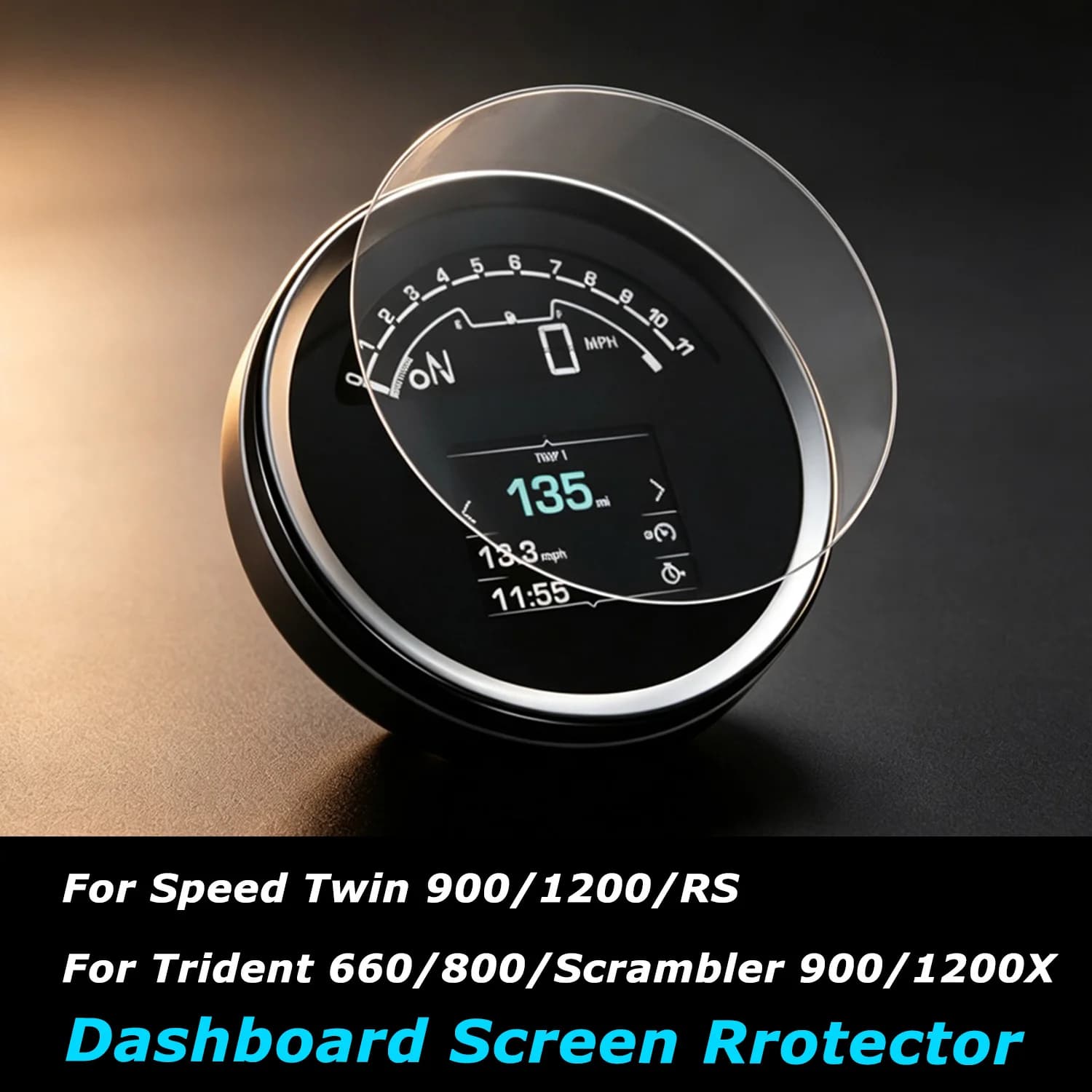 Film de Protection pour écran TFT de moto, pour Trident 660 800 Scrambler 900 1200X Speed Twin 900 1200/RS, protecteur d'écran pour tableau de bord