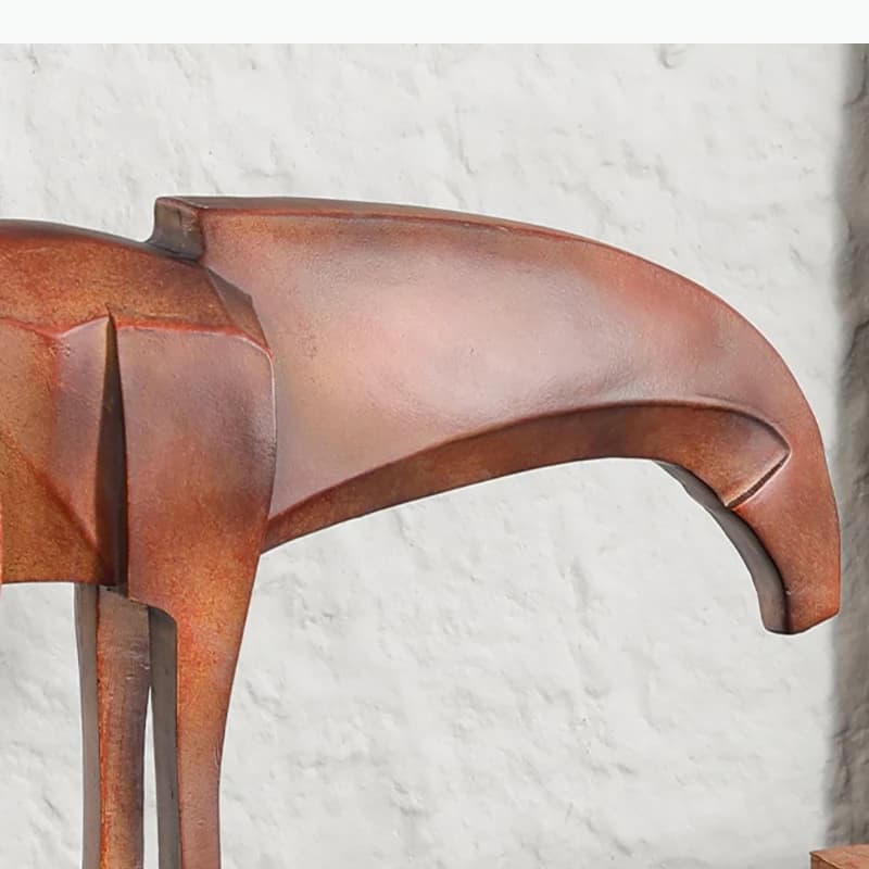 Sculpture de cheval géométrique abstraite, œuvre d'art créative, ornements, cheval en imitation bois, décoration de bureau, accessoires de décoration intérieure