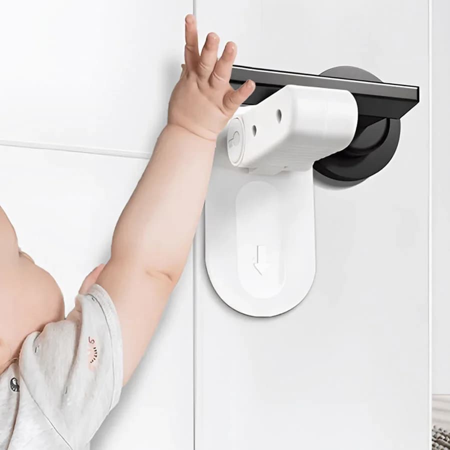 Serrure de tige de porte en plastique
