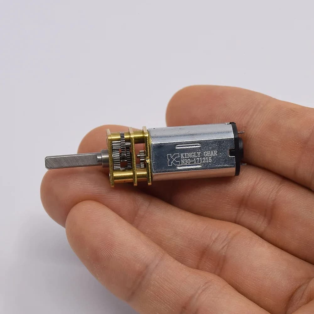 Mini moteur à engrenages métalliques DC 3V/6V/12V N10 N20 N30, arbre de sortie droit, vitesse lente, couple élevé, vis sans fin, boîte de vitesses tout en métal, Robot