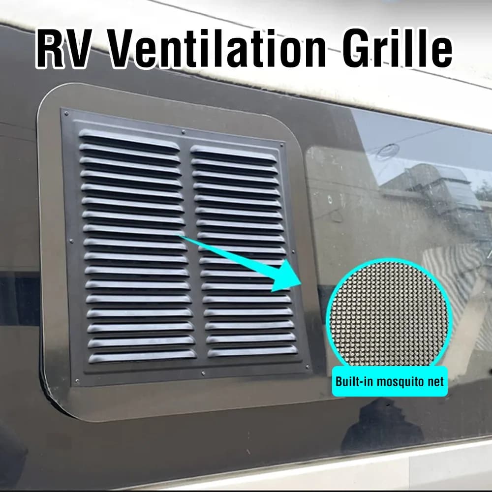 Grille de ventilation coulissante pour fenêtre de camping-car avec moustiquaire gauche/droite pour VW T5 T5.1 T6 T6.1 côté conducteur/passager antivol