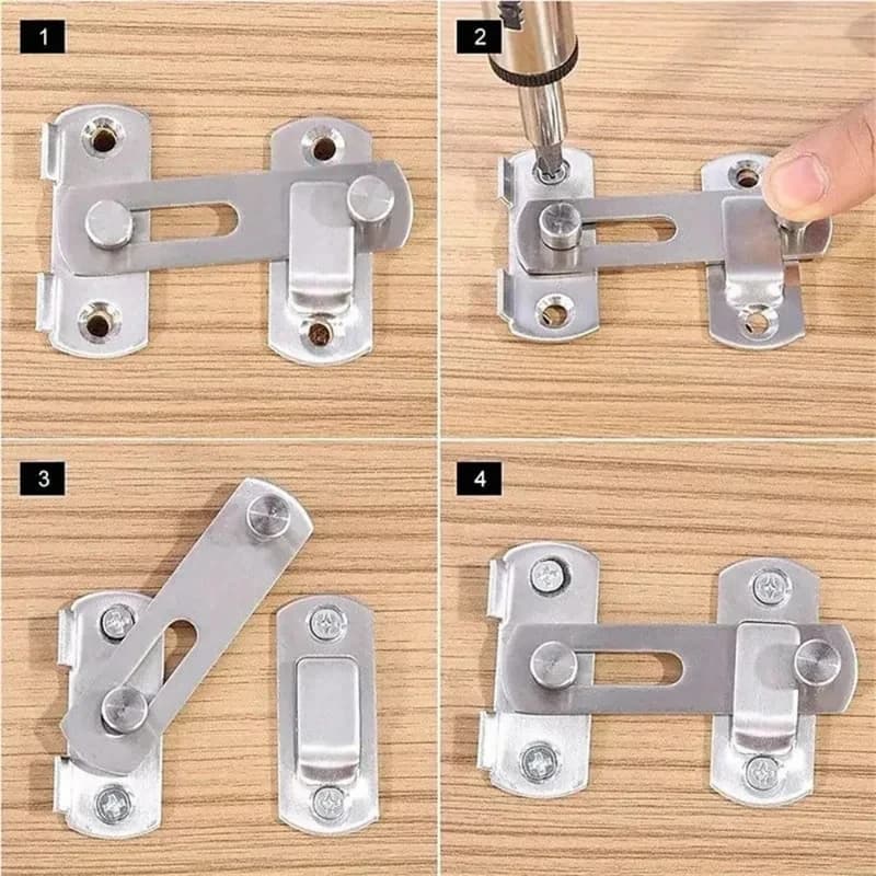 1 Pièce Loquet Coulissant en Acier Inoxydable pour Porte de Grange