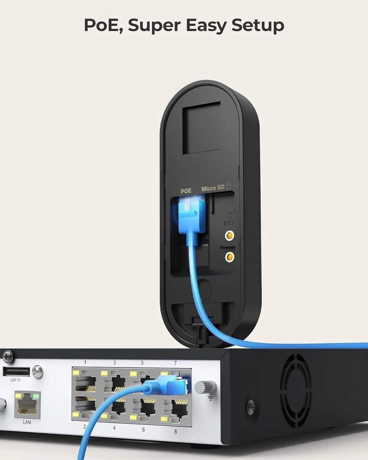 Sonnette vidéo REOLINK 2K+ PoE avec conversation bidirectionnelle