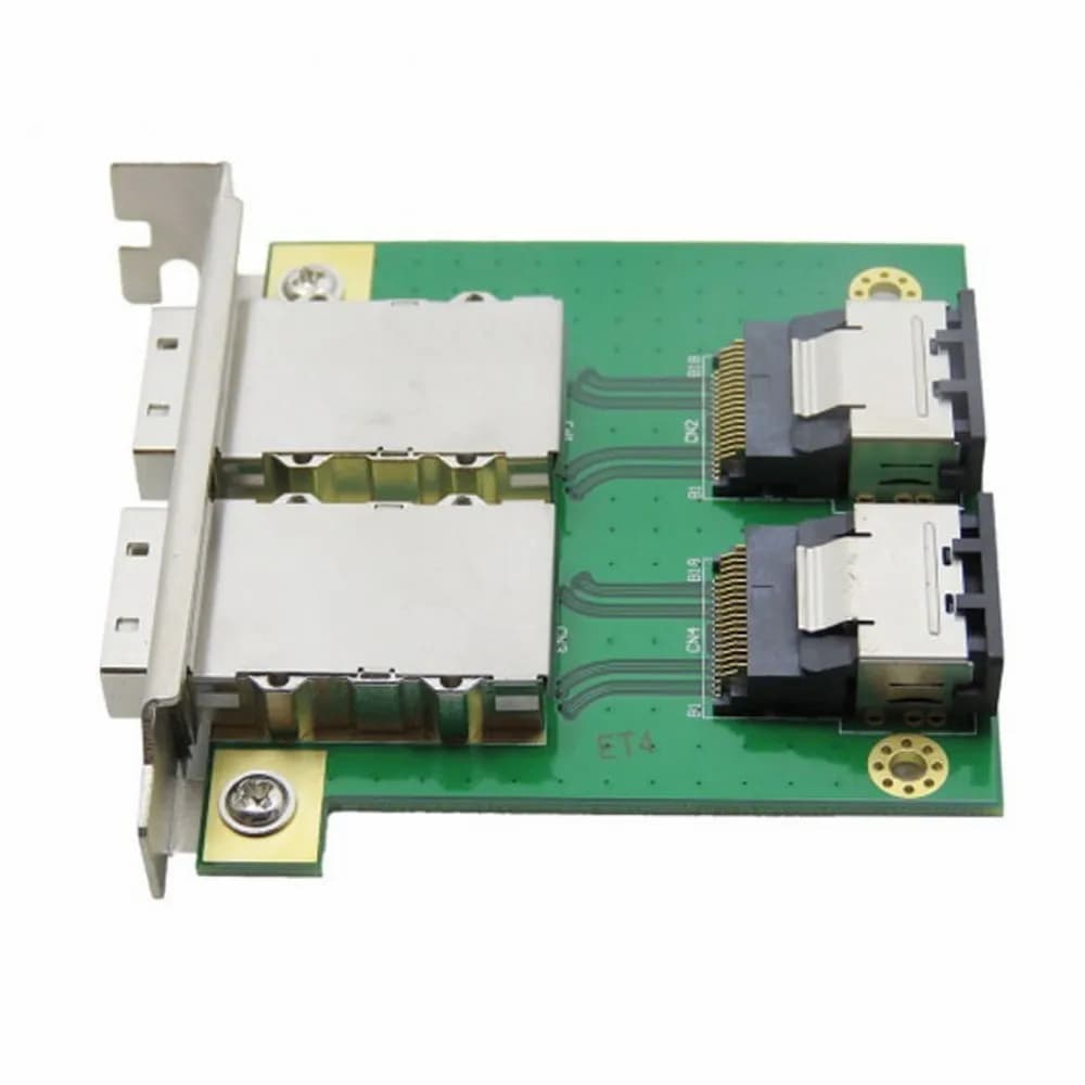 Adaptateur de carte PCI Mini SAS SFF-8087 à SFF-8088 double Ports pour connexion SAS interne et externe