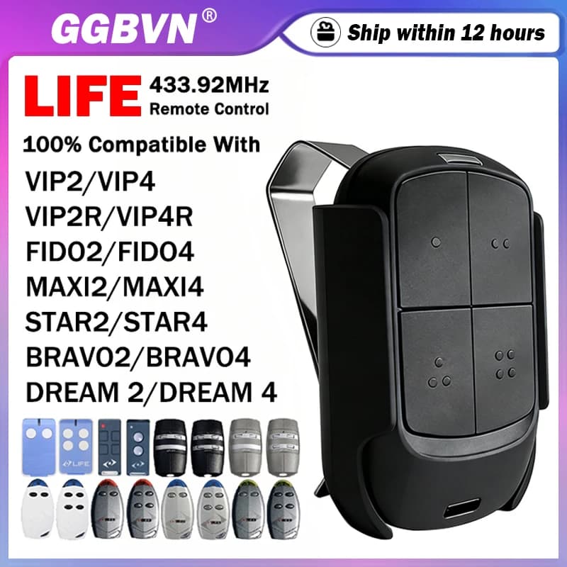 Nouvelle télécommande de garage/portail LIFE avec clip