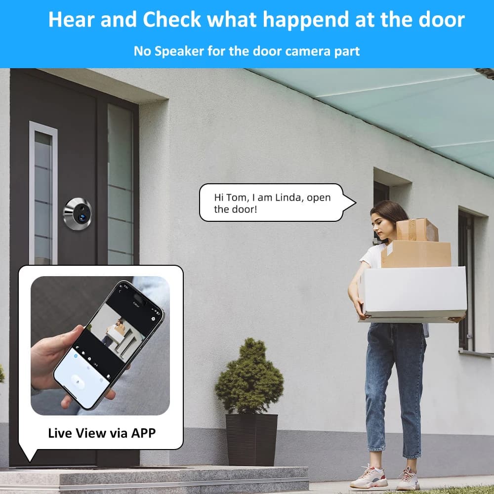 Caméra de porte sans fil WiFi ICam365 3MP