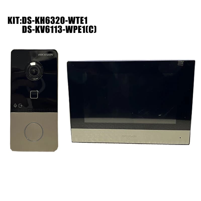 Kit d'interphone vidéo Hikvision DS-KIS603-P(C) avec sonnette POE