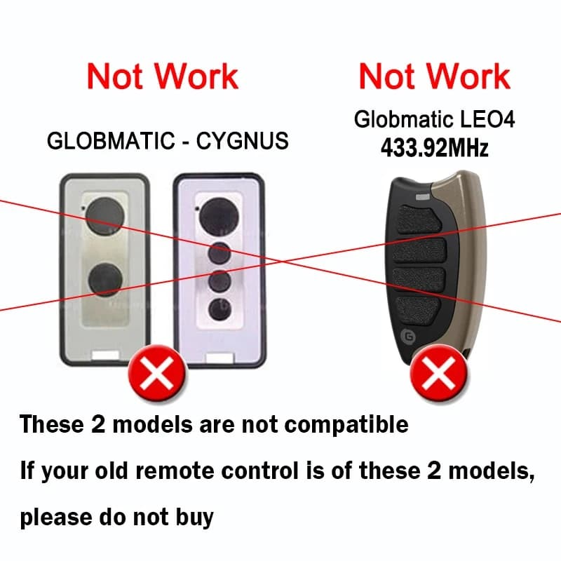 Nouvelle télécommande Globmatic Vella LEO 2 4 Vella2 Vella4 LEO4 pour garage/portail