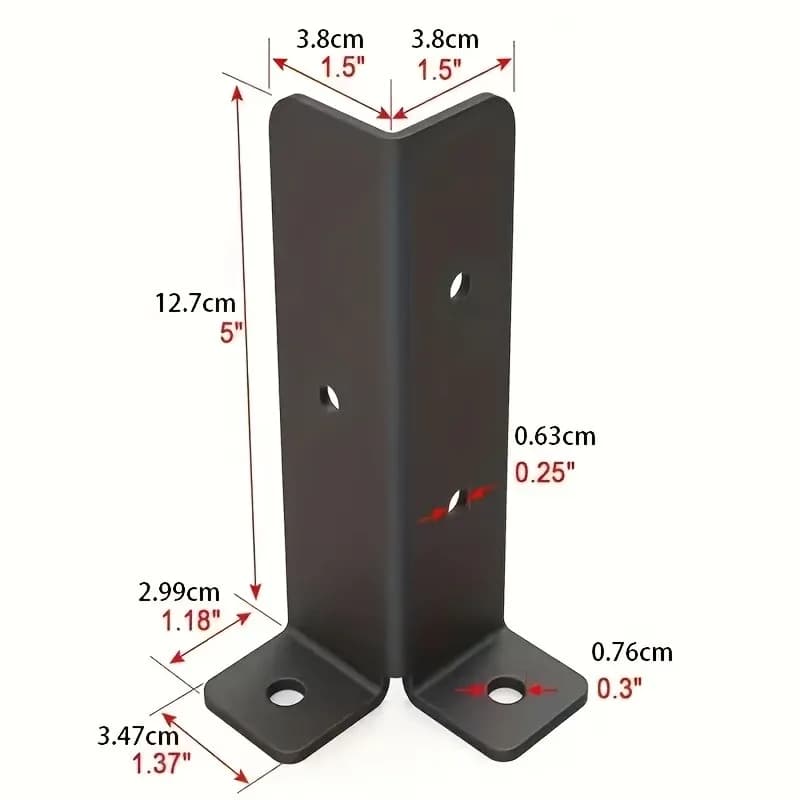 Supports de poteaux métalliques robustes 2 pièces