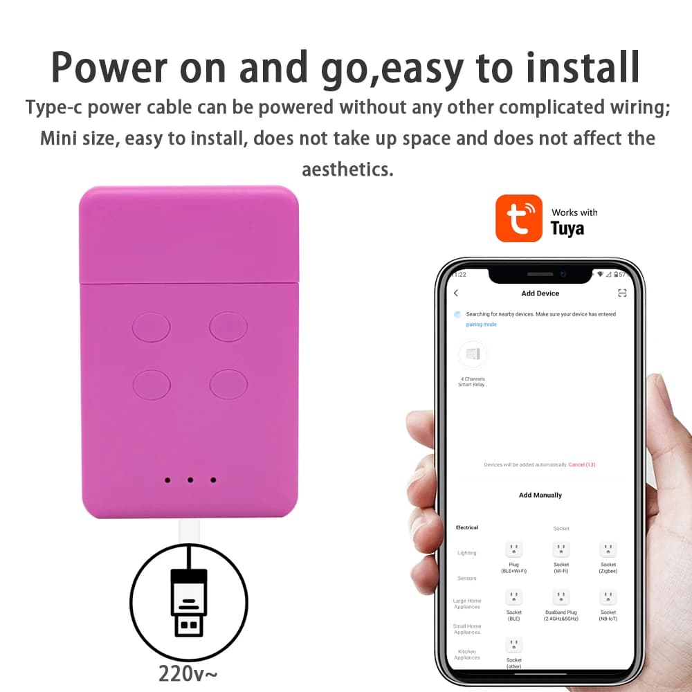 Mhouse GTX4 TX3 TX4 Tuya Smart APP Porte-clés de portail intelligent 433.92mhz Émetteur RF+WIFI Contrôleur 2-en-1