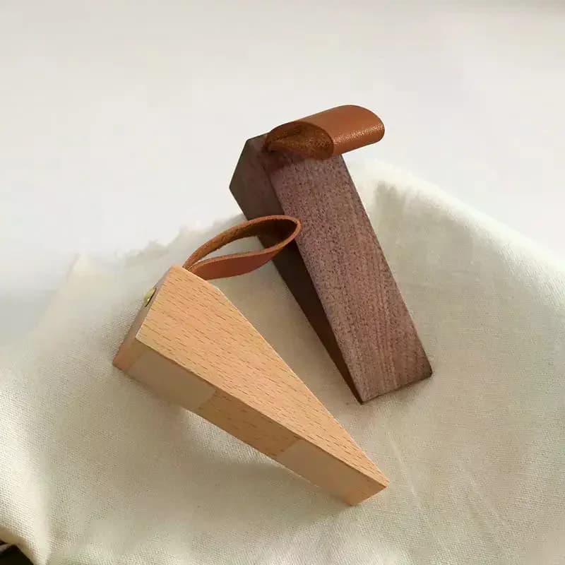 1 pièce Butée de porte en bois massif