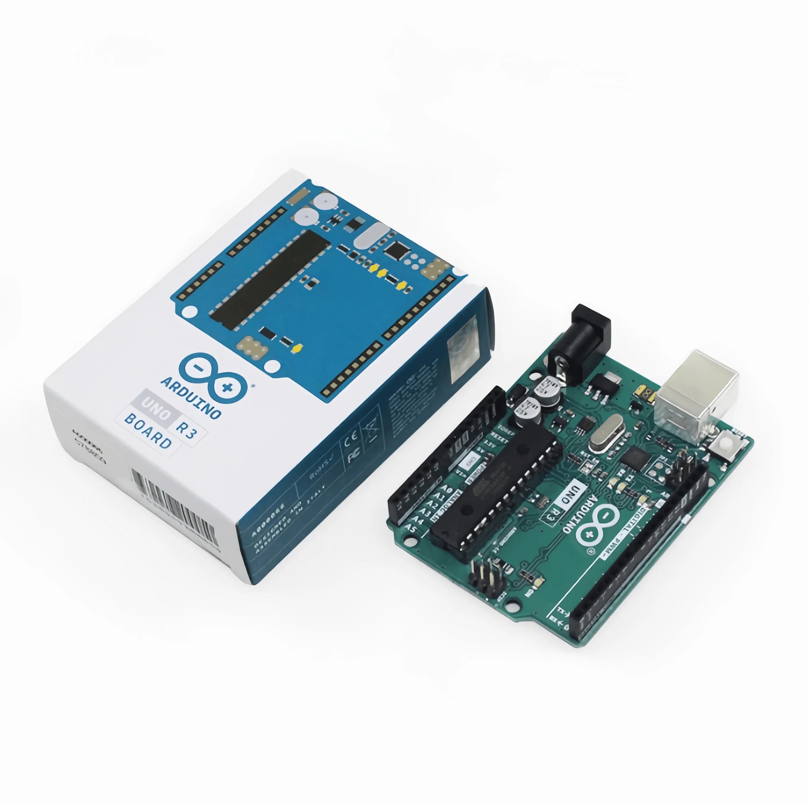 Carte de développement Arduino UNO R3, microcontrôleur Arduino d'origine, programmation en langage C, kit de carte mère d'apprentissage