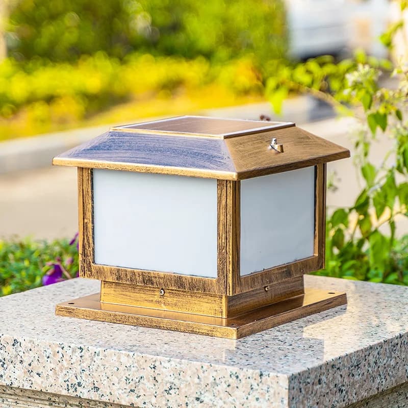 Lampes solaires pour portail de cour, étanches, pour extérieur, avec éclairage et connexion électrique, pour poteaux de clôture et de toit domestiques