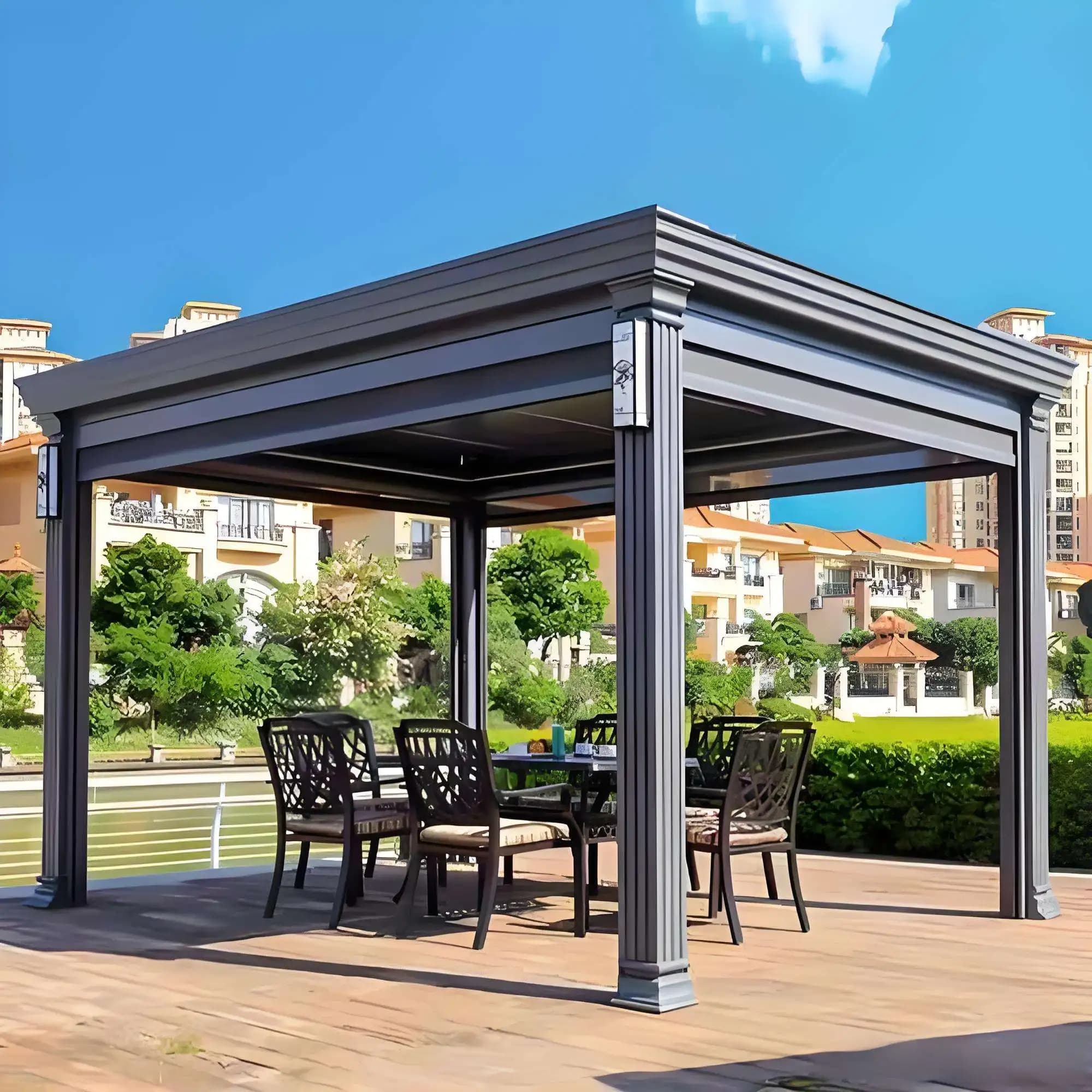 Pergola en aluminium de luxe moderne
