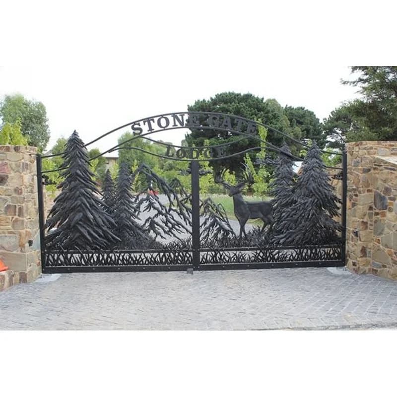 Porte de ranch en métal personnalisée, porte de ferme-Foshan faite à la main
