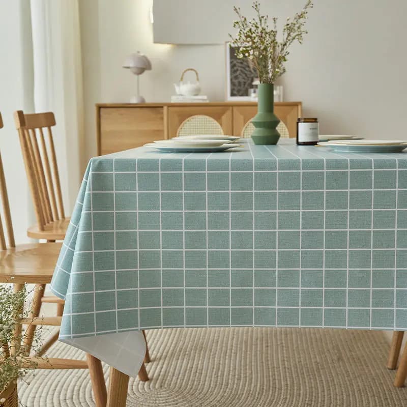 Tapis de pique-nique imprimé à carreaux, tissu de Table de campagne frais en PVC, tapis de bureau à manger, nappe rectangulaire sans lavage pour la maison