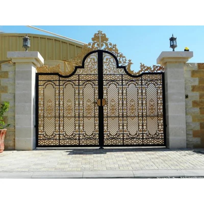 Porte en fer doré de luxe