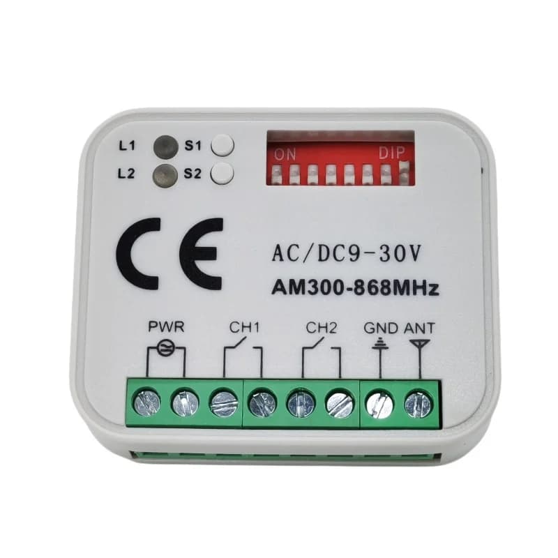 Module récepteur de porte de Garage à 2 canaux