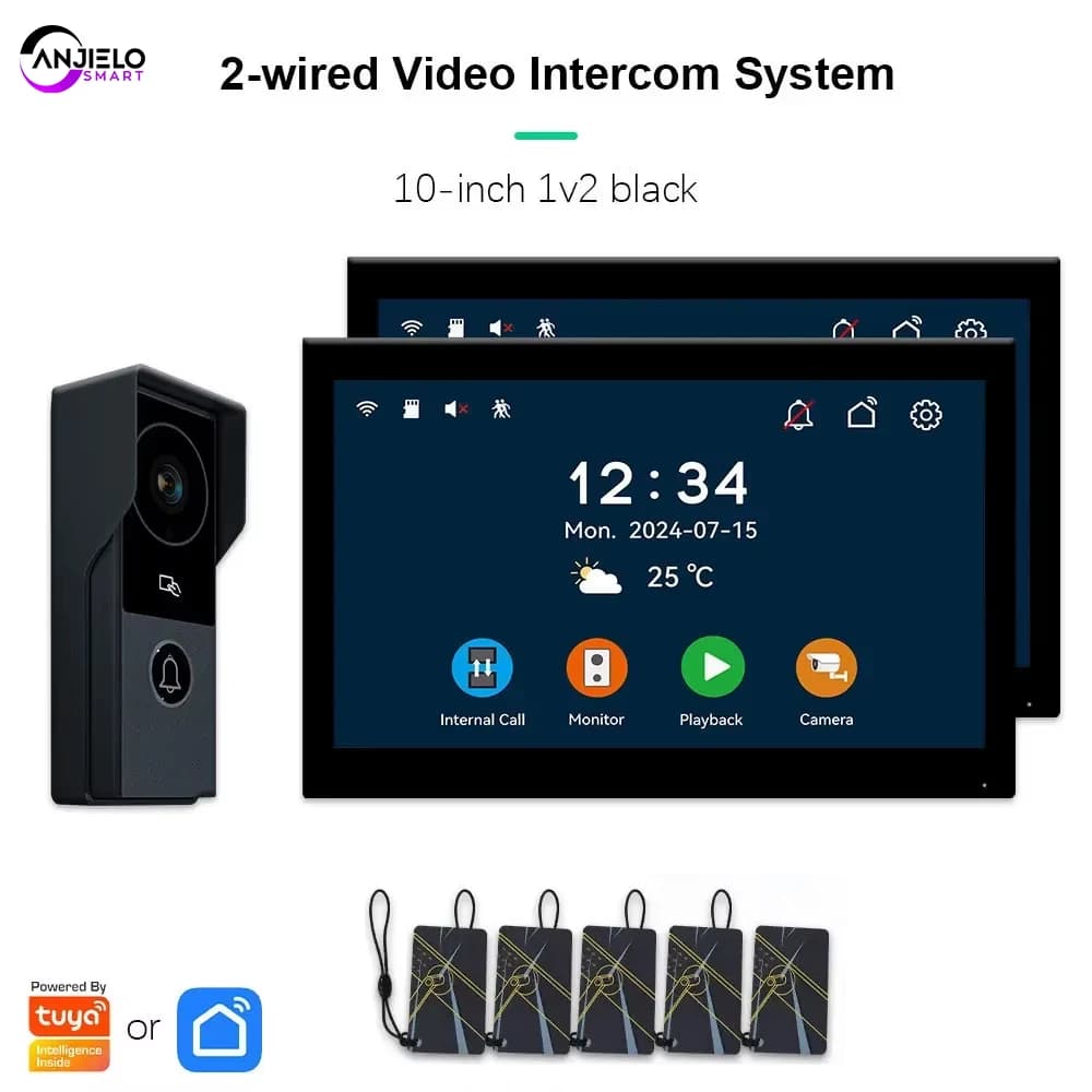ANJIELO Tuya Smart 1080P2 Visiophone filaire