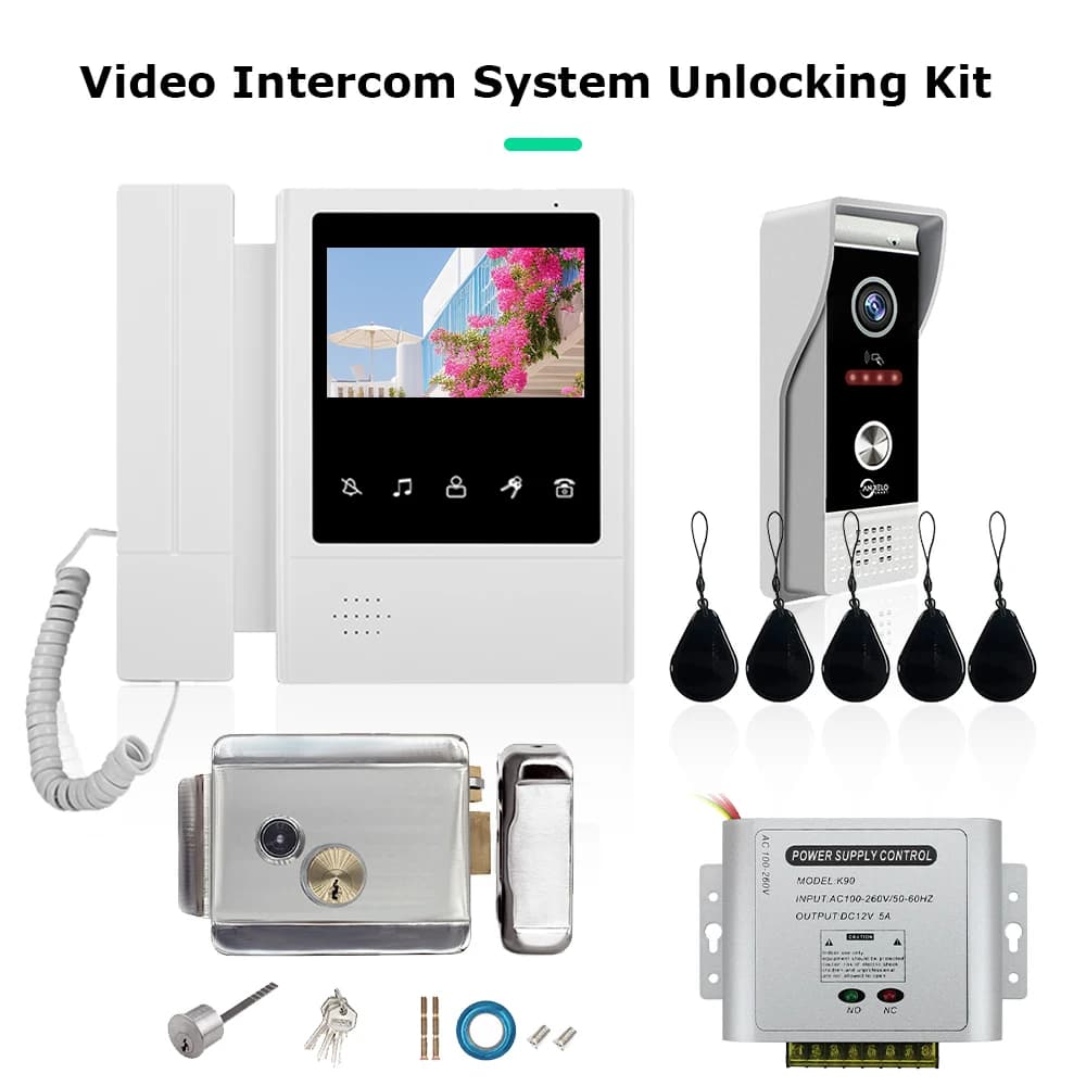 Système d'interphone vidéo LCD pour support à domicile