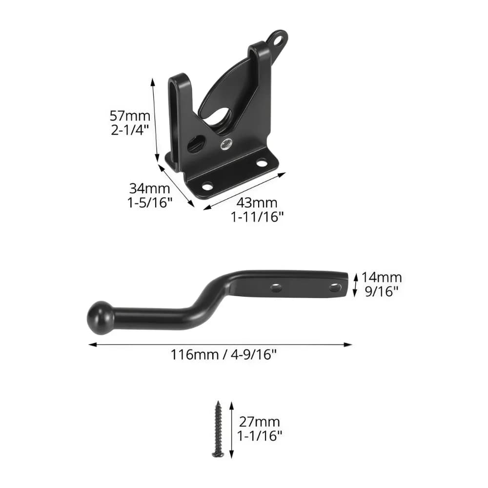 Loquet de portail automatique avec boulon pour clôture de pâturage