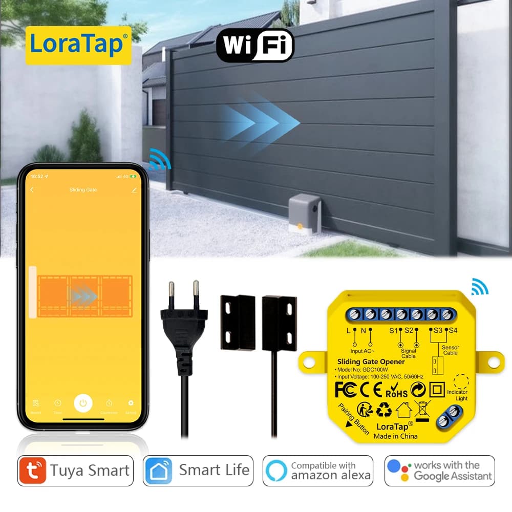 Tuya vie intelligente capteurs de porte de Garage contrôleur d'ouverture commutateur WiFi Alexa ouverture maison