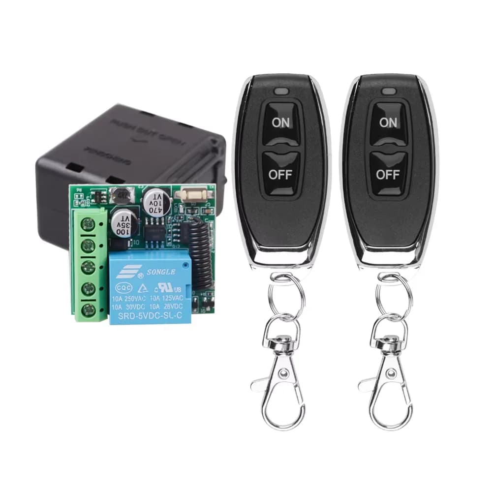 Module récepteur de relais de commutation sans fil RF 433Mhz DC 12V 1 canal pour serrure électromagnétique de porte LED DIY