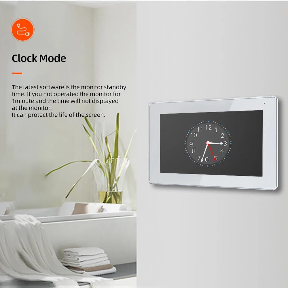 Jeatone 7 pouces Wifi interphone vidéo sonnette Tuya caméras pour appartement moniteur caméra Unitd avec empreinte digitale RFIC carte déverrouiller
