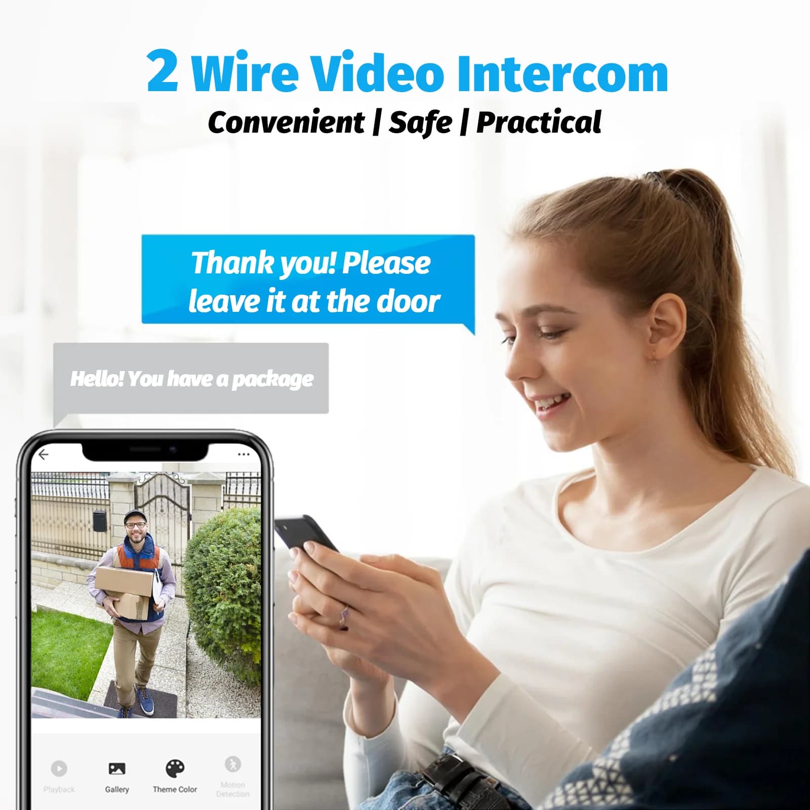Interphone vidéo WiFi Tuya avec écran HD 7''