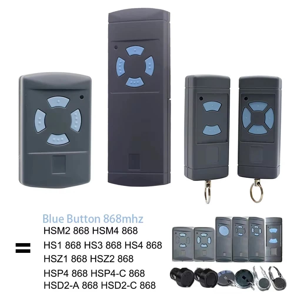 Télécommande HSM HSE 868 MHz Clone HSM2 HSM4 pour Porte de Garage HS1 HS2 HS4 HSE2 HSE4 868