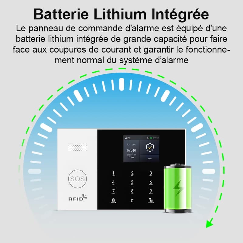 PGST kit sécurité alarme anti intrusion WiFi 2G GSM 4G Works with Tuya Smart Life système sans fil connecté pour maison commerce surveillance mobile installation rapide protection 24h sur 24