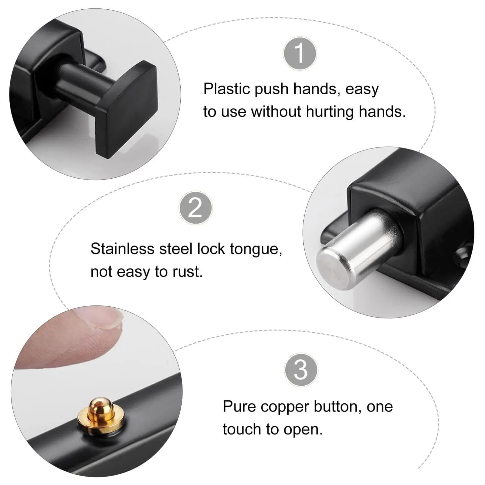 Loquets de porte en acier inoxydable