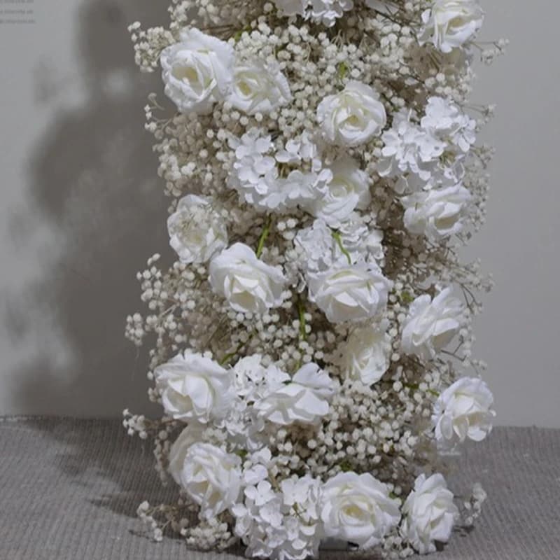Arc de roses Gypsophila artificielles en forme de U, 240CM, boule de mariage, porte de bienvenue, salle de Banquet, arrière-plan de scène, décor Floral