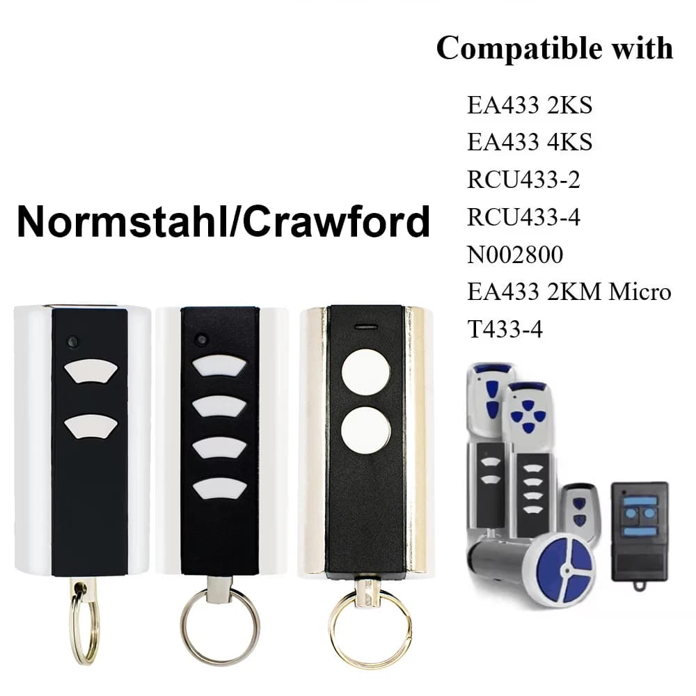 Normstahl Crawford RCU 433 2K télécommande de porte de Garage en acier Standard EA433 2KM 2KS 4K RCU433 T433-4 433.92MHz Code roulant