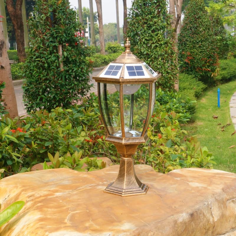 Lampes solaires en aluminium pour piliers, décoration de jardin extérieure, étanches, pour maison, villa, lampes solaires modernes pour colonnes