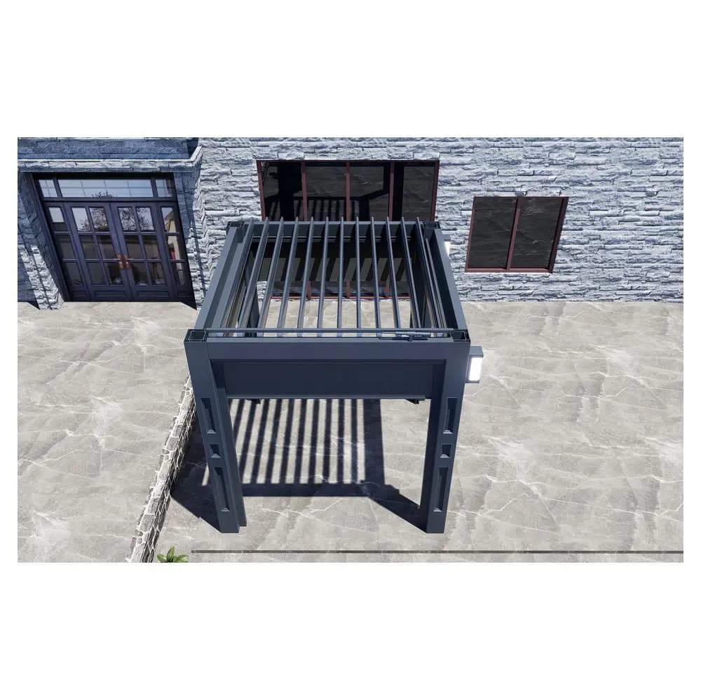 Pergola en alliage d'aluminium, pergola d'extérieur de qualité supérieure résistante au vent, abri imperméable pour cour et jardin