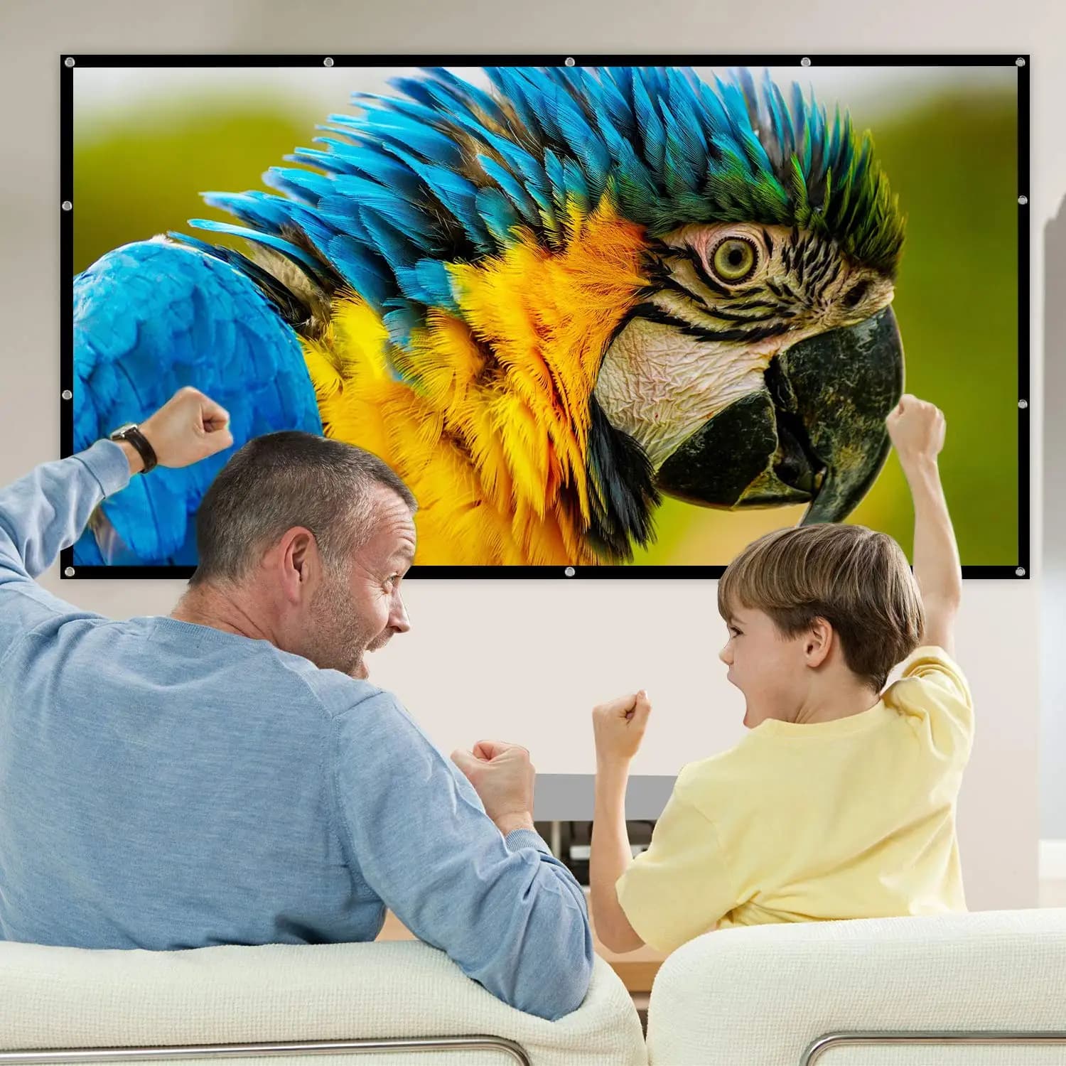 Écran de projection portable 4K, rideau de projecteur anti-lumière, tissu réfléchissant en métal, haute luminosité, 16:9