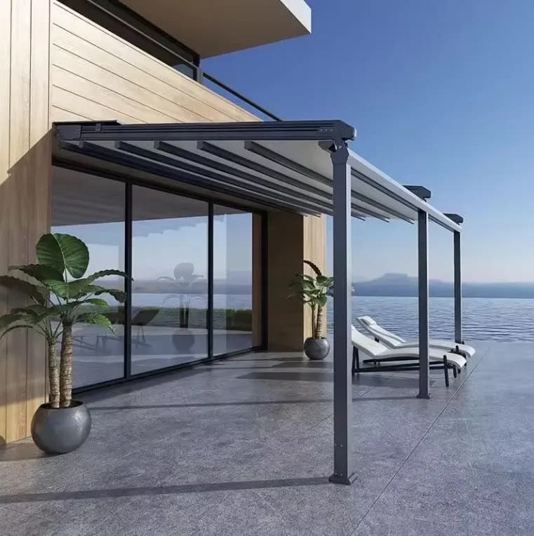 Pergola en alliage d'aluminium, pergola d'extérieur de qualité supérieure résistante au vent, abri imperméable pour cour et jardin