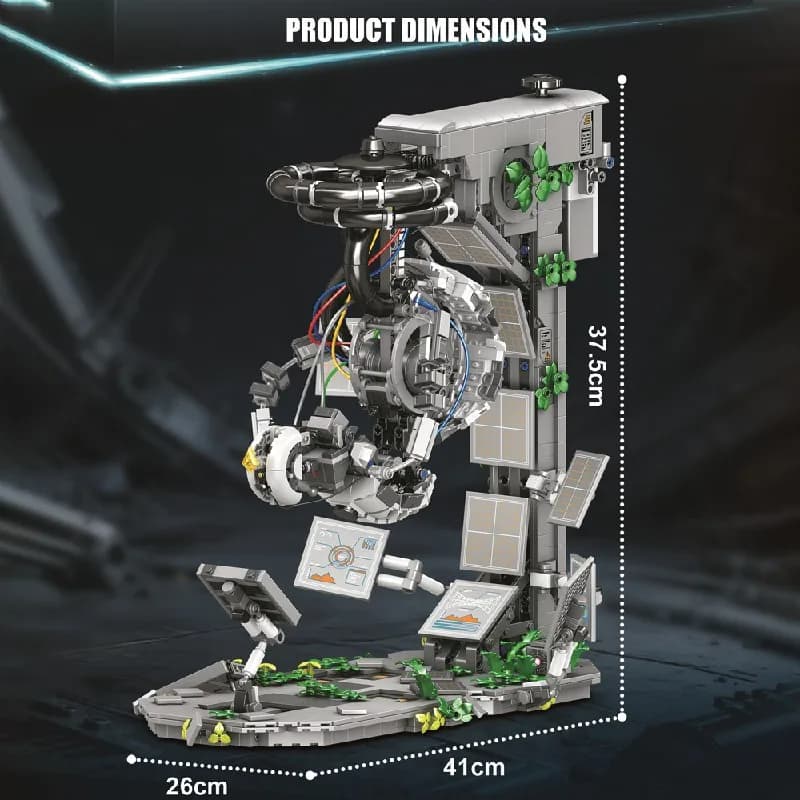 Technicial GLaDOS Portal 2 avec moteur, blocs de construction LED, jeu de construction, kit de modèle de robot de laboratoire SF, cadeau DIY pour adultes, 1976 pièces