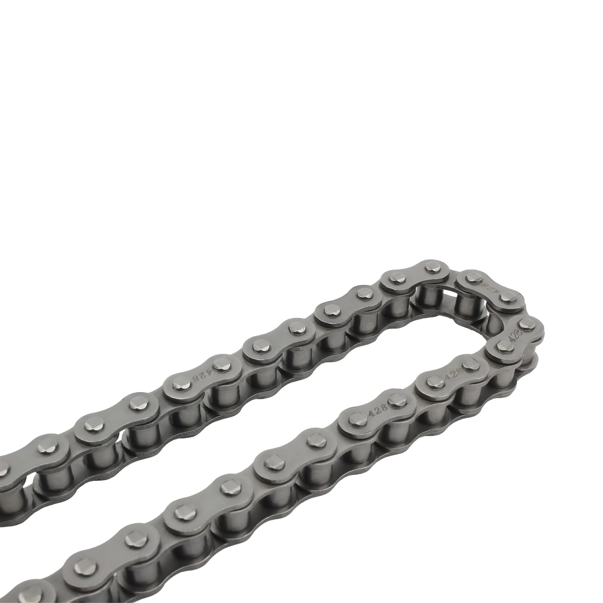 428 chaînes de moto 104 maillons lien de chaîne d'entraînement pour 50 70cc 90cc 110cc 125cc 140cc 150cc 250cc Dirt Bike Go Kart ATV Buggy Quad