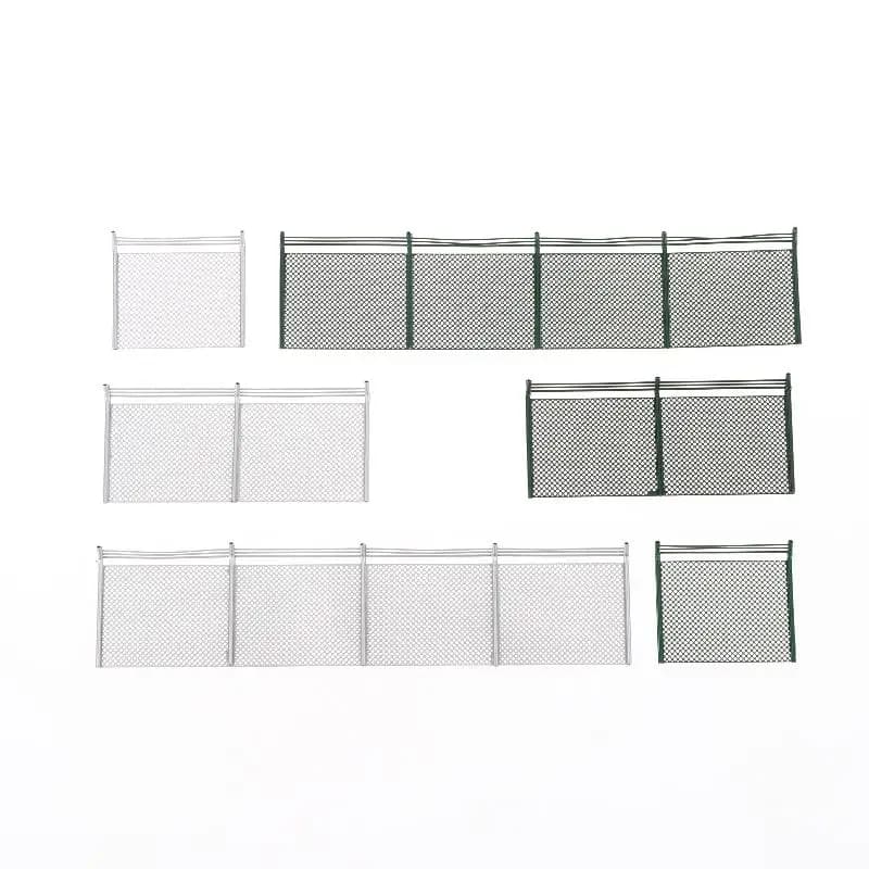 Kit de clôtures miniatures DIY pour diorama, 10 pièces, barrières et filets de qualité pour la mise en scène de modèles ferroviaires