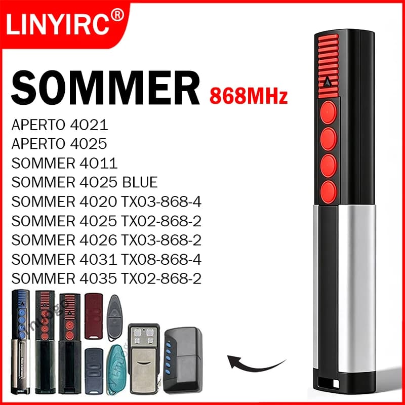 SOMMER 868 4020 TX03-868-4 Porte De Garage Télécommande 868MHz