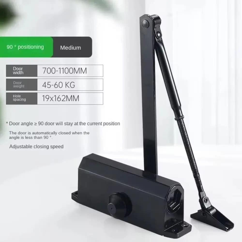 Nouveau Ferme-porte automatique vitesse réglable 25KG à 85KG support de protection tampon de fermeture souple