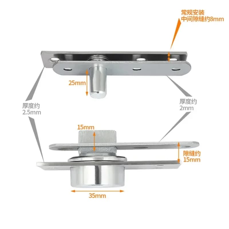 Charnière de porte pivotante en acier inoxydable