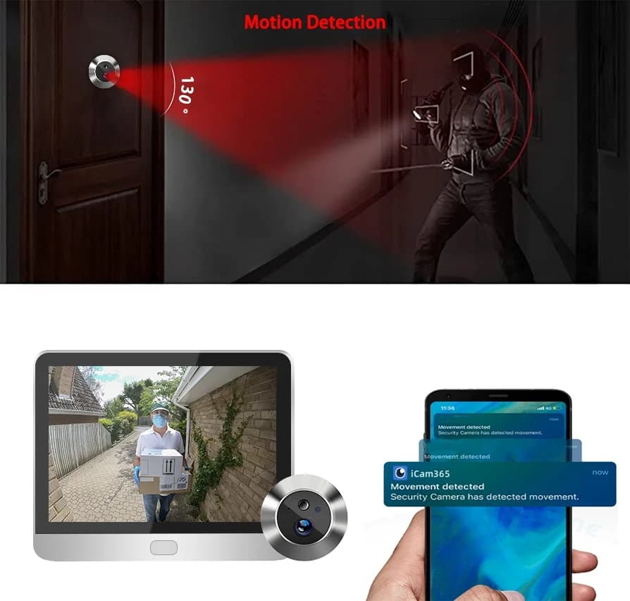 Caméra de porte sans fil WiFi ICam365 3MP