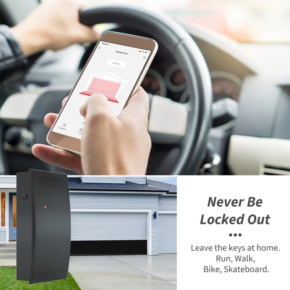 Ouvre-porte de garage compatible avec l'application Tuya