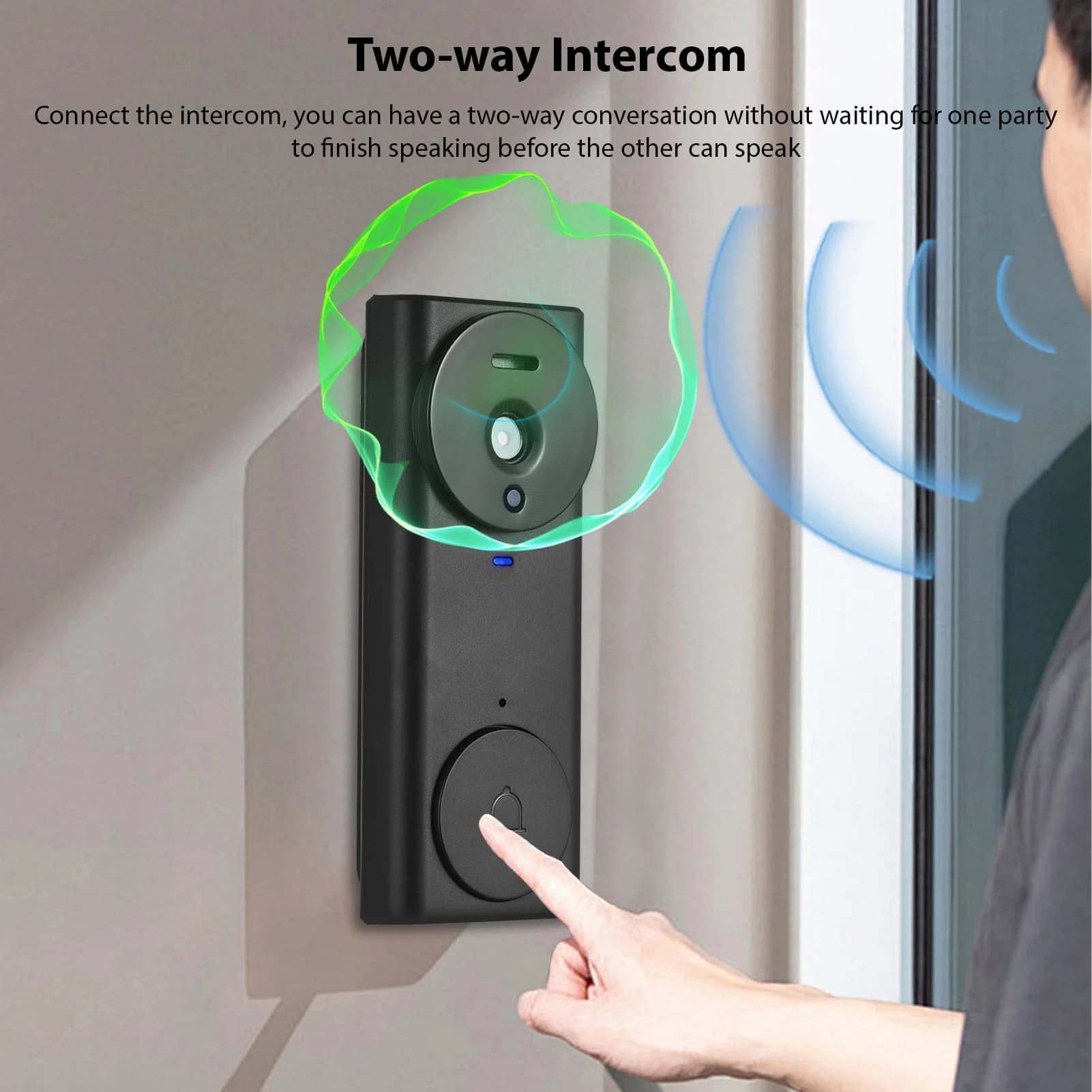 Caméra de sonnette vidéo sans fil avec affichage de moniteur